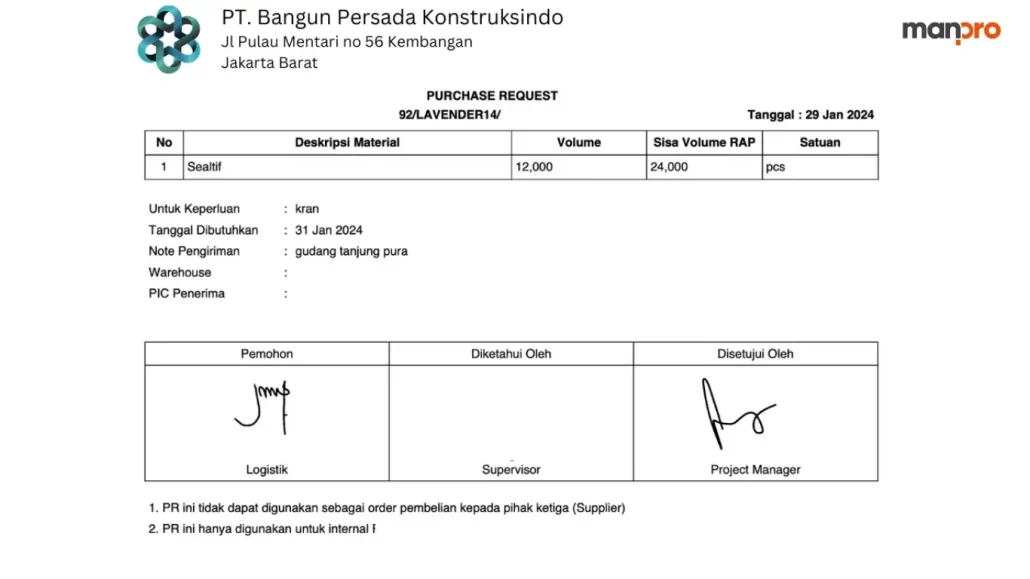 PDF Reporting Manpro