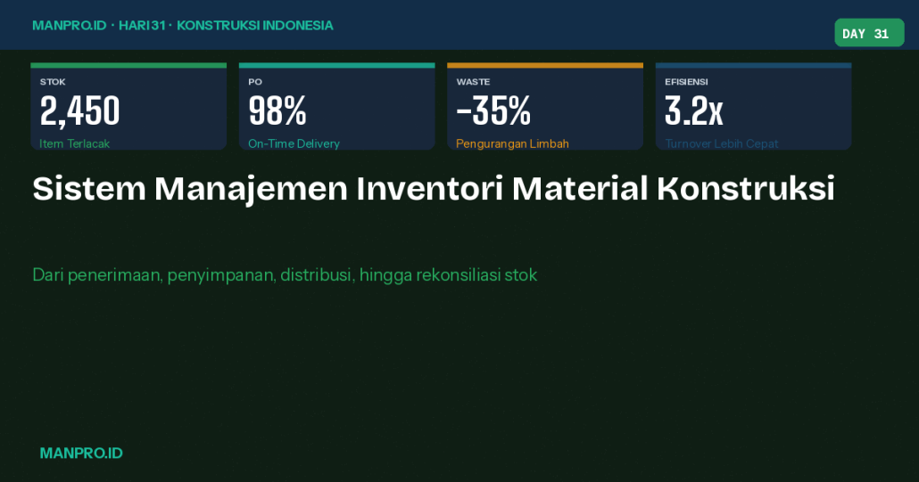 inventori material konstruksi manpro