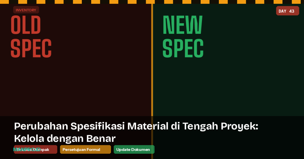 perubahan spesifikasi material konstruksi