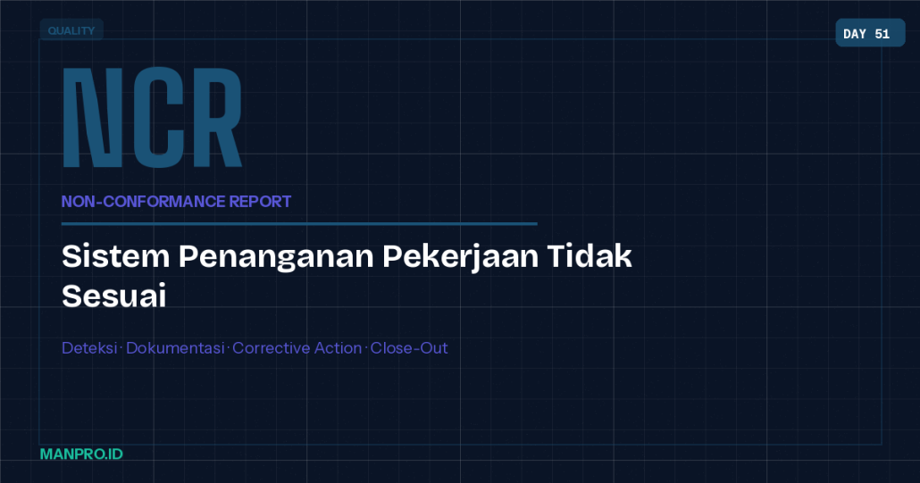 Non Conformance Report - Sistem Penanganan Pekerjaan Tidak Sesuai - Manpro
