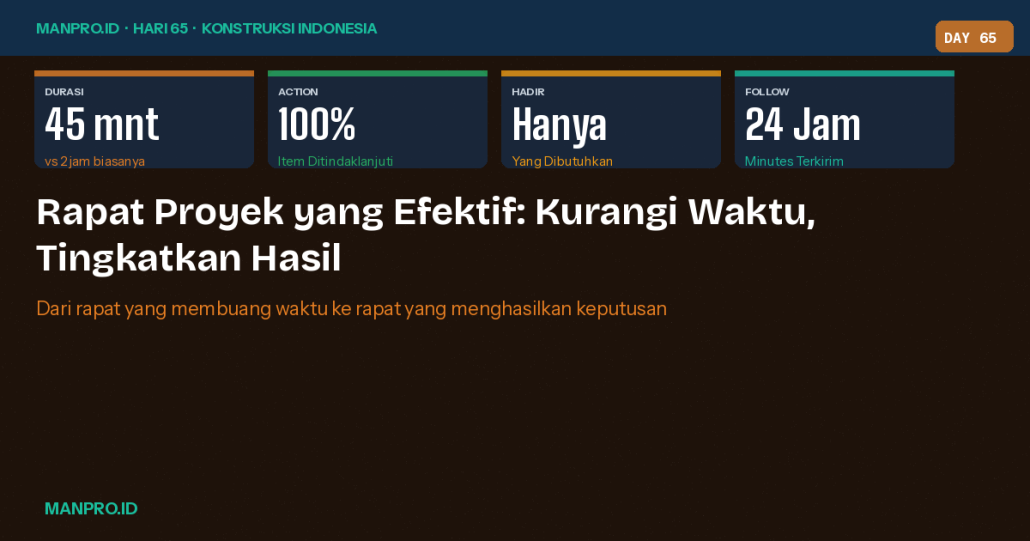 rapat efektif proyek konstruksi - manpro