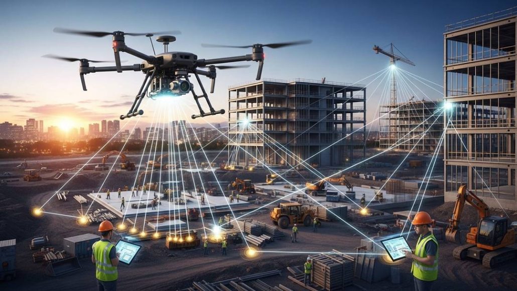 Penggunaan drone dalam konstruksi IoT | manpro.id