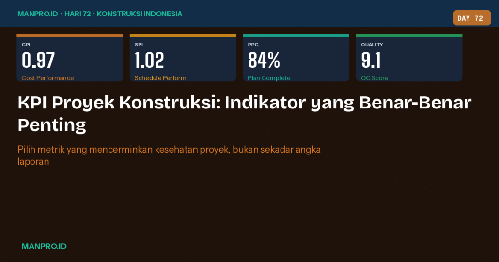KPI proyek konstruksi - manpro - manajemen proyek
